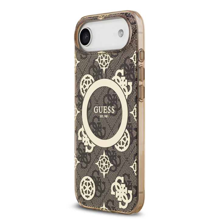 Guess iPhone Air Backcover hoesje - MagSafe - Peony on 4G Background - Bruin-Hoesjes-Ilumina Benelux