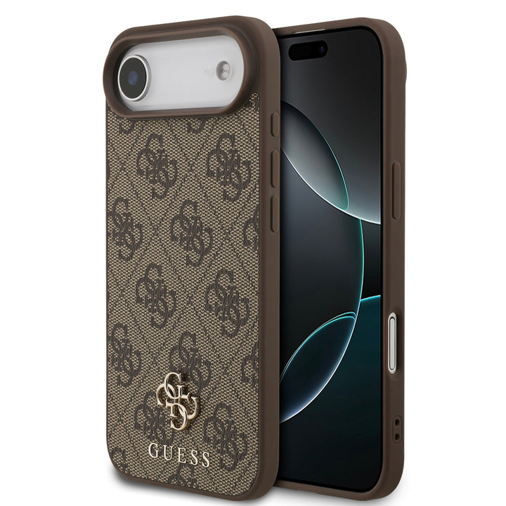 Guess iPhone Air Backcover hoesje - MagSafe - Small 4G & Classic Metal Logo - Bruin-Hoesjes-Ilumina Benelux