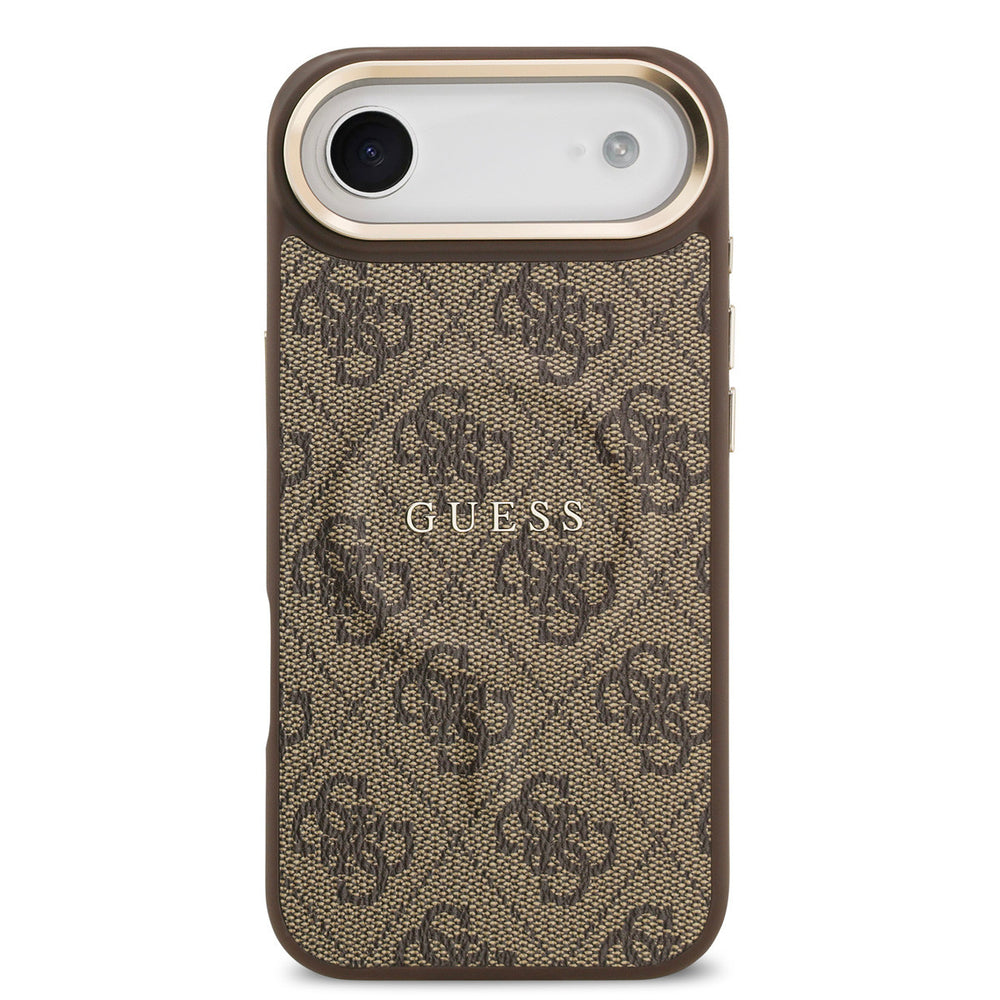 Guess iPhone Air Backcover hoesje - Magsafe - 4G Classic Logo - Gold Edge - Bruin-Hoesjes-Ilumina Benelux