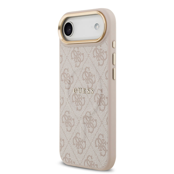 Guess iPhone Air Backcover hoesje - Magsafe - 4G Classic Logo - Gold Edge - Roze-Hoesjes-Ilumina Benelux