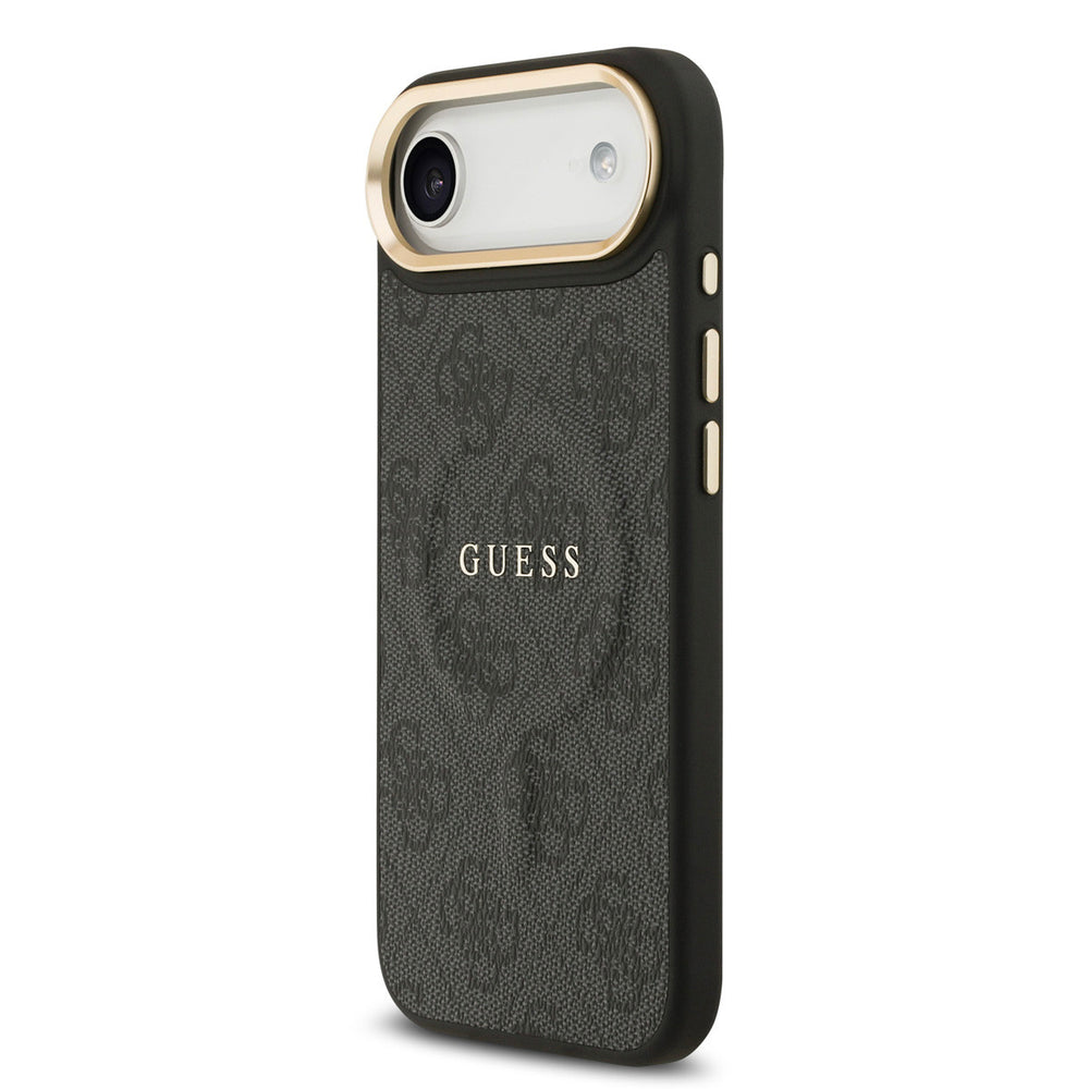 Guess iPhone Air Backcover hoesje - Magsafe - 4G Classic Logo - Gold Edge - Zwart-Hoesjes-Ilumina Benelux