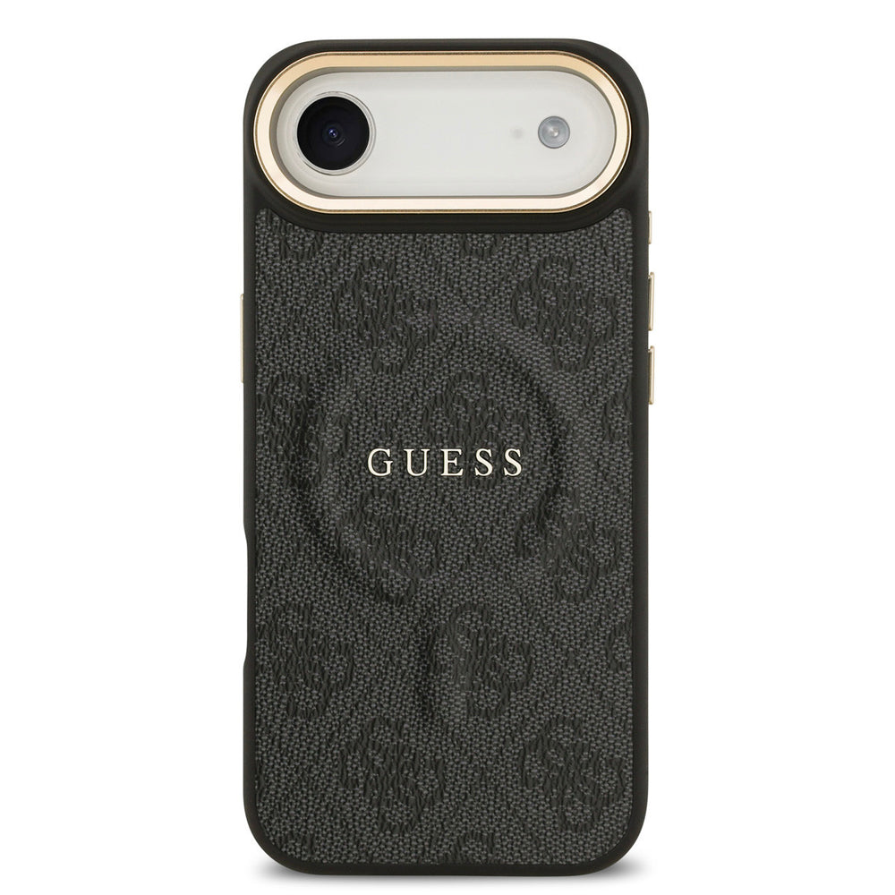 Guess iPhone Air Backcover hoesje - Magsafe - 4G Classic Logo - Gold Edge - Zwart-Hoesjes-Ilumina Benelux