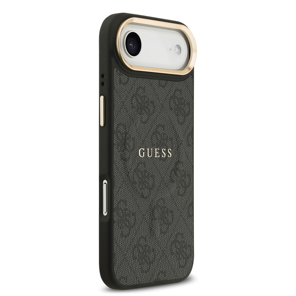 Guess iPhone Air Backcover hoesje - Magsafe - 4G Classic Logo - Gold Edge - Zwart-Hoesjes-Ilumina Benelux