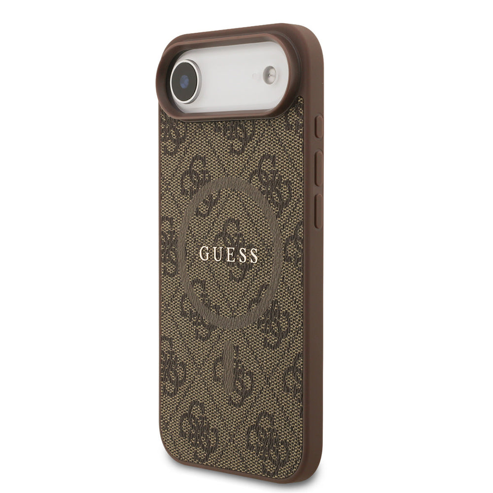 Guess iPhone Air Backcover hoesje - Magsafe PU Leather - 4G Classic Logo - Bruin-Hoesjes-Ilumina Benelux