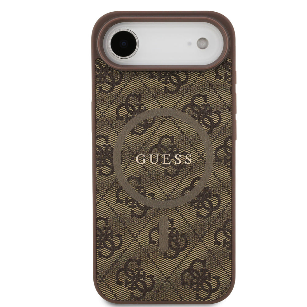 Guess iPhone Air Backcover hoesje - Magsafe PU Leather - 4G Classic Logo - Bruin-Hoesjes-Ilumina Benelux