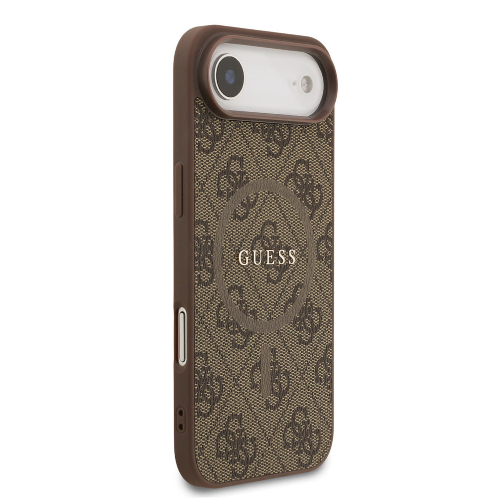 Guess iPhone Air Backcover hoesje - Magsafe PU Leather - 4G Classic Logo - Bruin-Hoesjes-Ilumina Benelux