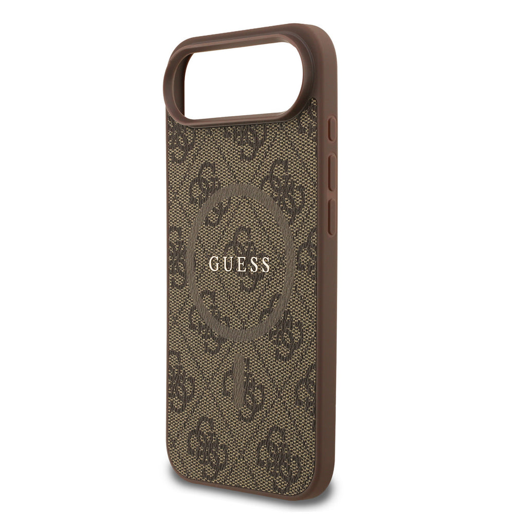Guess iPhone Air Backcover hoesje - Magsafe PU Leather - 4G Classic Logo - Bruin-Hoesjes-Ilumina Benelux