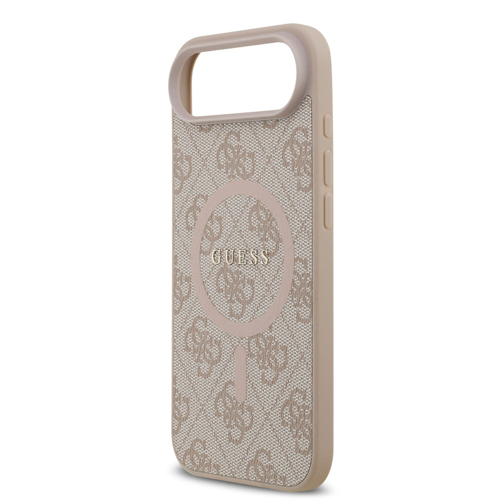 Guess iPhone Air Backcover hoesje - Magsafe PU Leather - 4G Classic Logo - Roze-Hoesjes-Ilumina Benelux