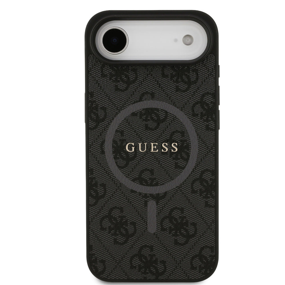 Guess iPhone Air Backcover hoesje - Magsafe PU Leather - 4G Classic Logo - Zwart-Hoesjes-Ilumina Benelux
