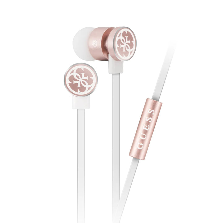 Guess in-ear wit en rose gold oordopje - noise reduction-In-ear koptelefoon-Ilumina Benelux