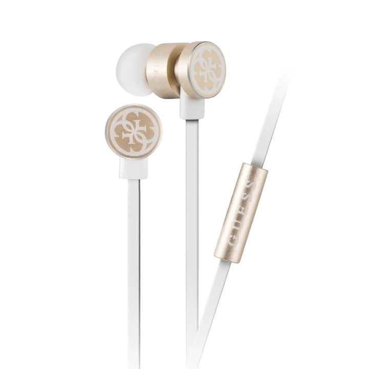 Guess in-ear wit goud oordopje - noise reduction-In-ear koptelefoon-Ilumina Benelux