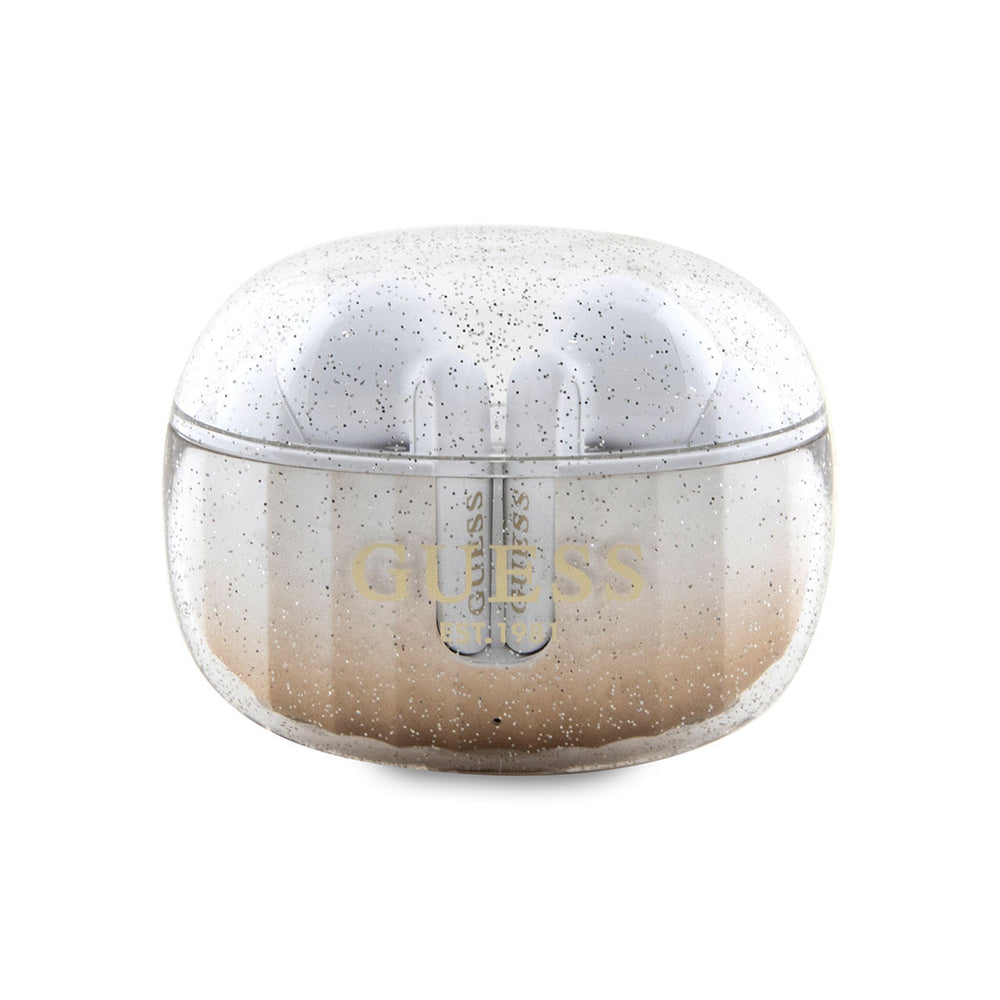 Guess oortje TWS - glitter gradient - Goud-In-ear koptelefoon-Ilumina Benelux