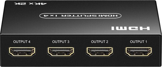 HDMI Splitter 1x4 – 4K Ultra HD – 3D Ondersteuning – Metalen Behuizing – Plug & Play – Zwart-HDMI-switch-Ilumina Benelux