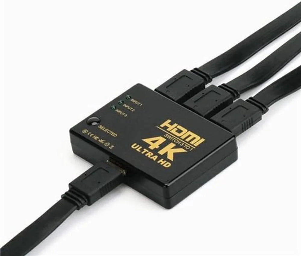 HDMI Switch Splitter – 3-in-1 HD-uitgang – Video & Audio Adapter – Voor HDTV PC TV – Zwart-HDMI-switch-Ilumina Benelux
