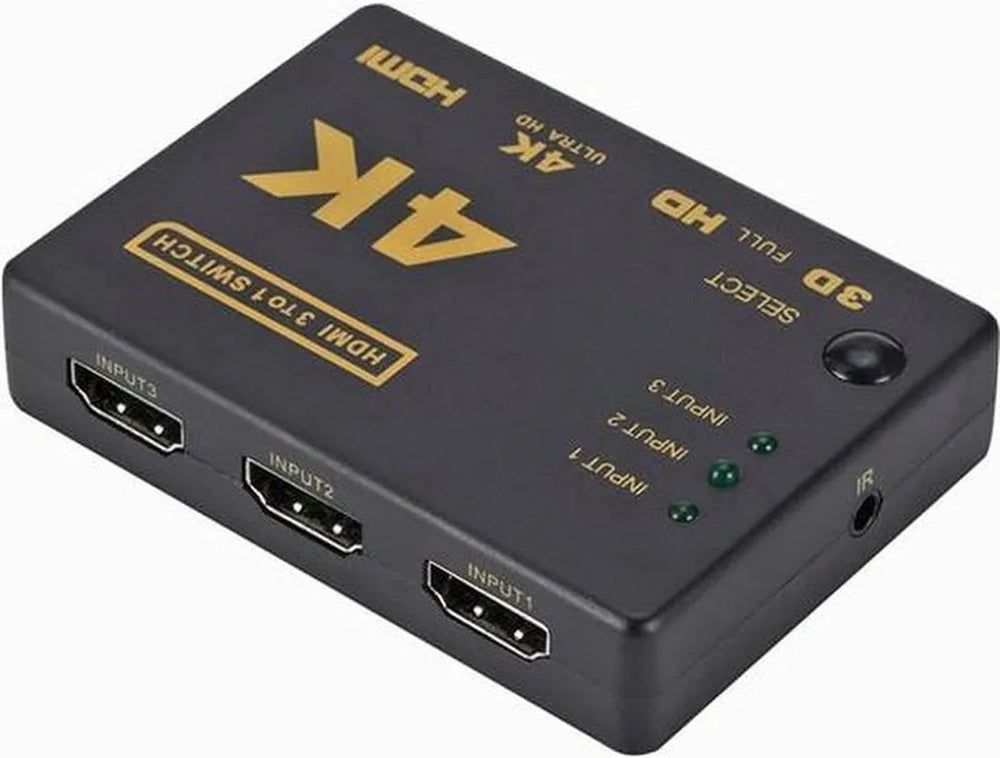 HDMI Switch Splitter – 3-in-1 HD-uitgang – Video & Audio Adapter – Voor HDTV PC TV – Zwart-HDMI-switch-Ilumina Benelux