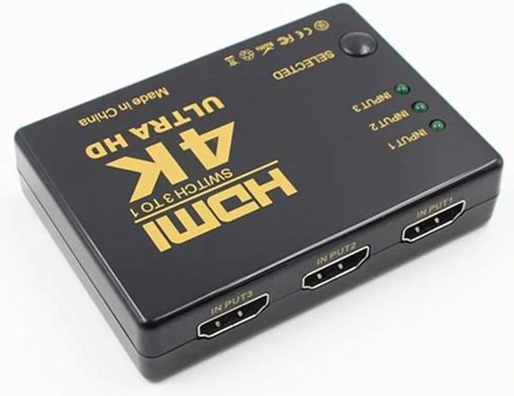 HDMI Switch Splitter – 3-in-1 HD-uitgang – Video & Audio Adapter – Voor HDTV PC TV – Zwart-HDMI-switch-Ilumina Benelux