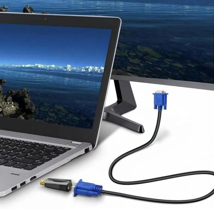 HDMI naar VGA Converter – Adapter met Audio Uitgang – Plug & Play – Incl. 3.5mm Audiokabel – Zwart-HDMI-switch-Ilumina Benelux