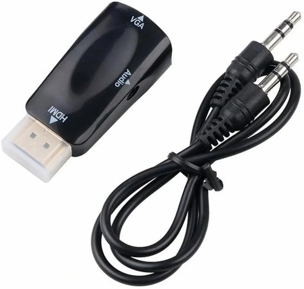 HDMI naar VGA Converter – Adapter met Audio Uitgang – Plug & Play – Incl. 3.5mm Audiokabel – Zwart-HDMI-switch-Ilumina Benelux