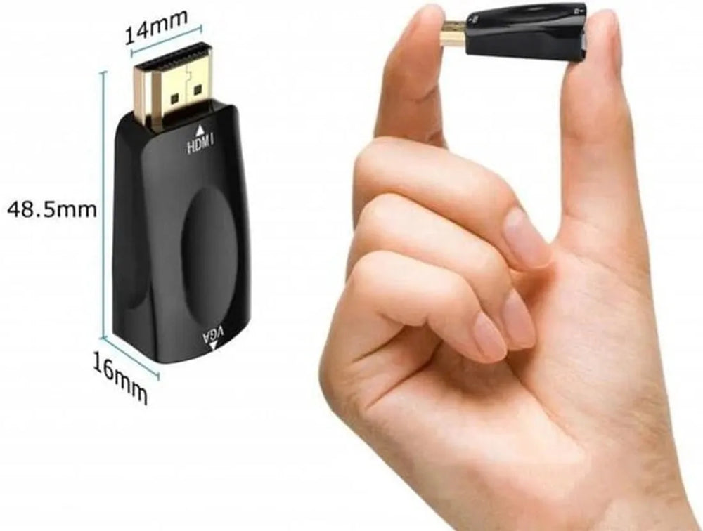 HDMI naar VGA Converter – Adapter met Audio Uitgang – Plug & Play – Incl. 3.5mm Audiokabel – Zwart-HDMI-switch-Ilumina Benelux