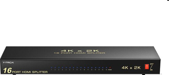 HDMI splitter 1x16 – 16 poorts – 4K/1080p HDMI 1.4 – 3D & digitaal audio – Zwart-HDMI-switch-Ilumina Benelux