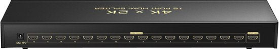 HDMI splitter 1x16 – 16 poorts – 4K/1080p HDMI 1.4 – 3D & digitaal audio – Zwart-HDMI-switch-Ilumina Benelux