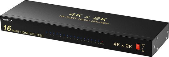 HDMI splitter 1x16 – 16 poorts – 4K/1080p HDMI 1.4 – 3D & digitaal audio – Zwart-HDMI-switch-Ilumina Benelux
