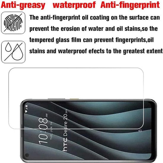 HTC Desire 20 Pro Screenprotector Gehard 9H – Anti-kras – 2-Pack Tempered Glas-Ilumina Benelux