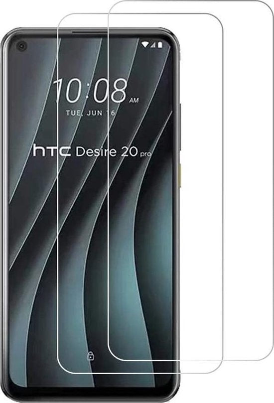 HTC Desire 20 Pro Screenprotector Gehard 9H – Anti-kras – 2-Pack Tempered Glas-Ilumina Benelux