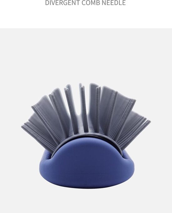 Haarborstel Ontwarren – Anti-Klit Kam – 7 Rijen Nylon Pinnen – Styling Brush voor Föhnen & Krullen – Blauw-Borstel-Ilumina Benelux