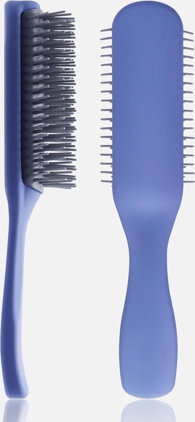 Haarborstel Ontwarren – Anti-Klit Kam – 7 Rijen Nylon Pinnen – Styling Brush voor Föhnen & Krullen – Blauw-Borstel-Ilumina Benelux