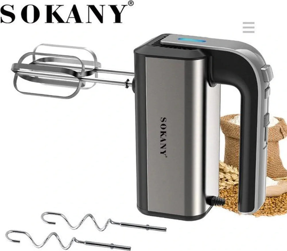 Handmixer – 500W Extra Krachtig – 5 Snelheden – Dubbele Kloppers & Deeghaken – Incl. Accessoires – Zwart-Keukenmachine-Ilumina Benelux