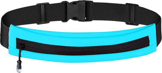 Hardloop heuptasje – Sportband met opbergvak – Voor smartphone tot 6,7 inch – Lichtgewicht waterafstotend – Blauw-Ilumina Benelux