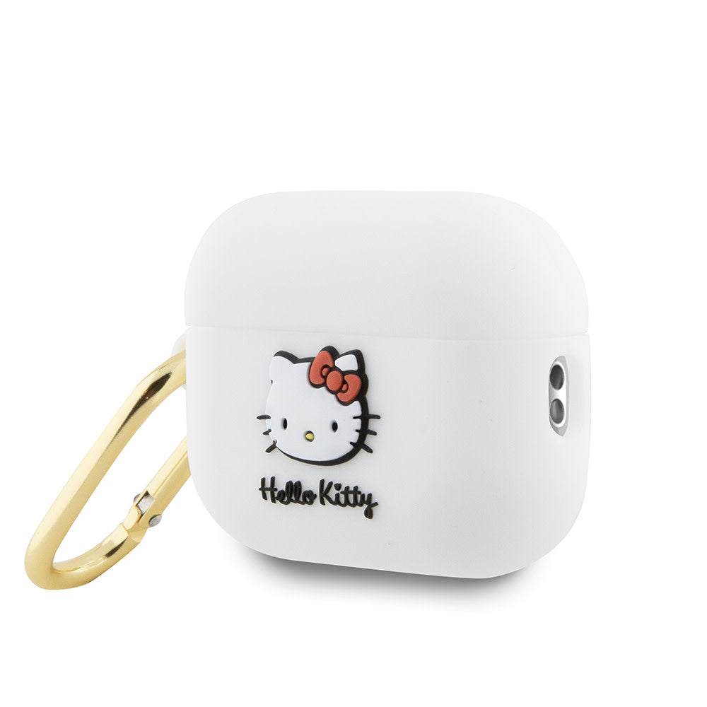 Hello Kitty AirPods Pro & Pro 2 Case - 3D SIL Kitty - Wit-Koptelefoon case-Ilumina Benelux