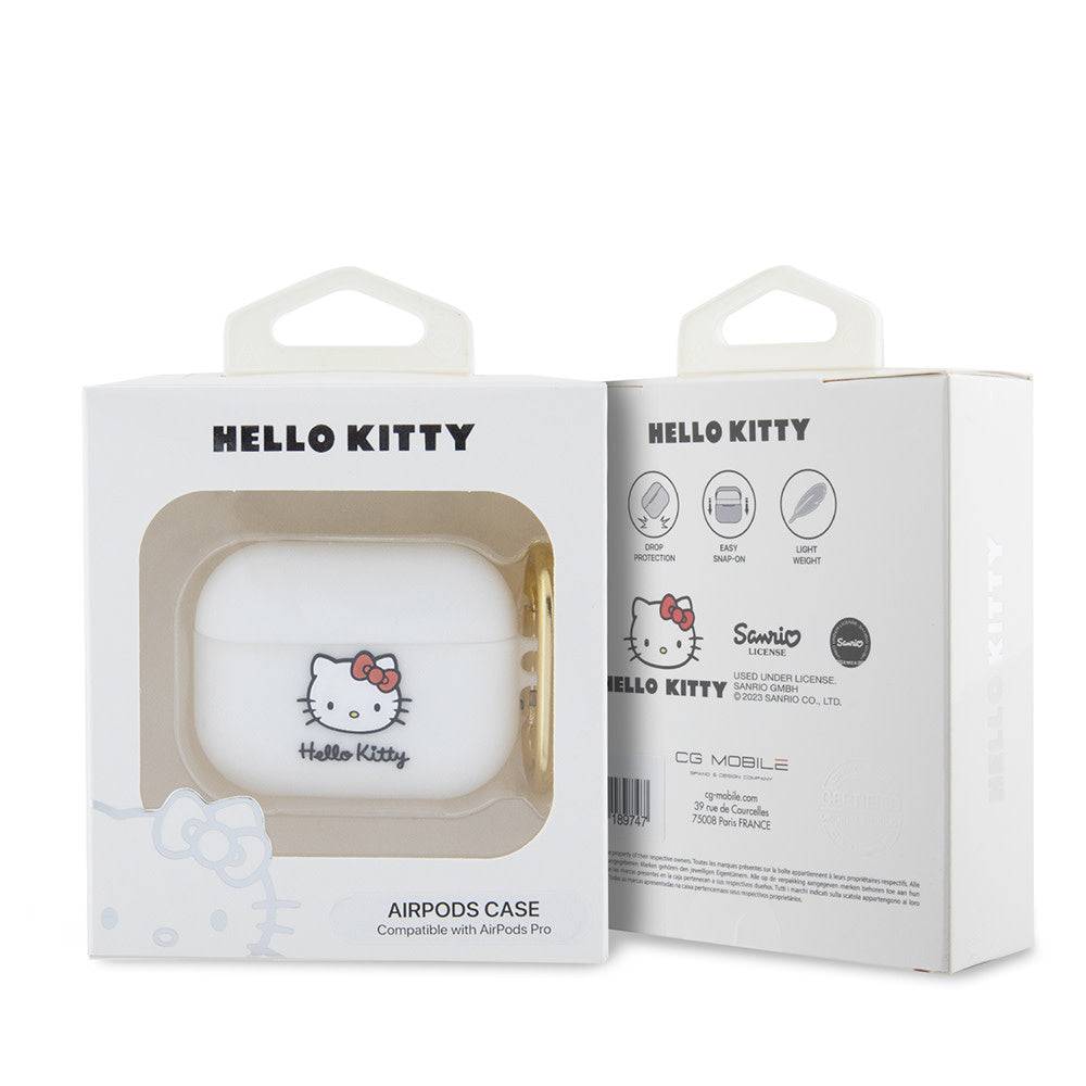Hello Kitty AirPods Pro & Pro 2 Case - SIL Kitty - Wit-Koptelefoon case-Ilumina Benelux