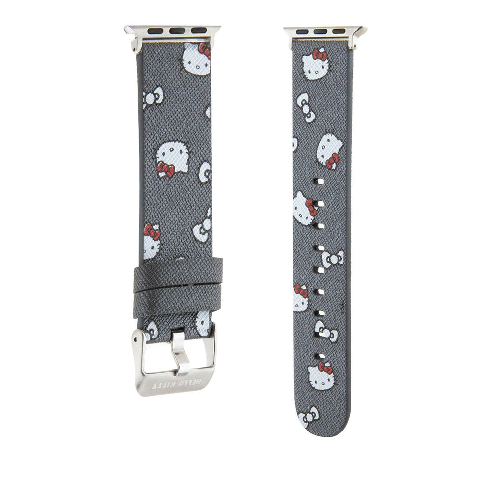 Hello Kitty Apple Watch Straps Heads and bows pettern - Zilver-Horlogebandjes-Ilumina Benelux