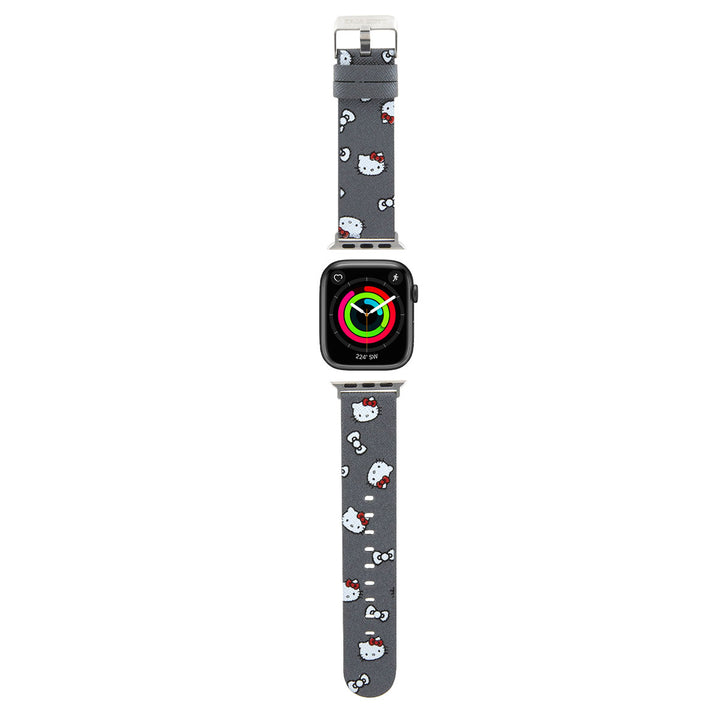 Hello Kitty Apple Watch Straps Heads and bows pettern - Zilver-Horlogebandjes-Ilumina Benelux