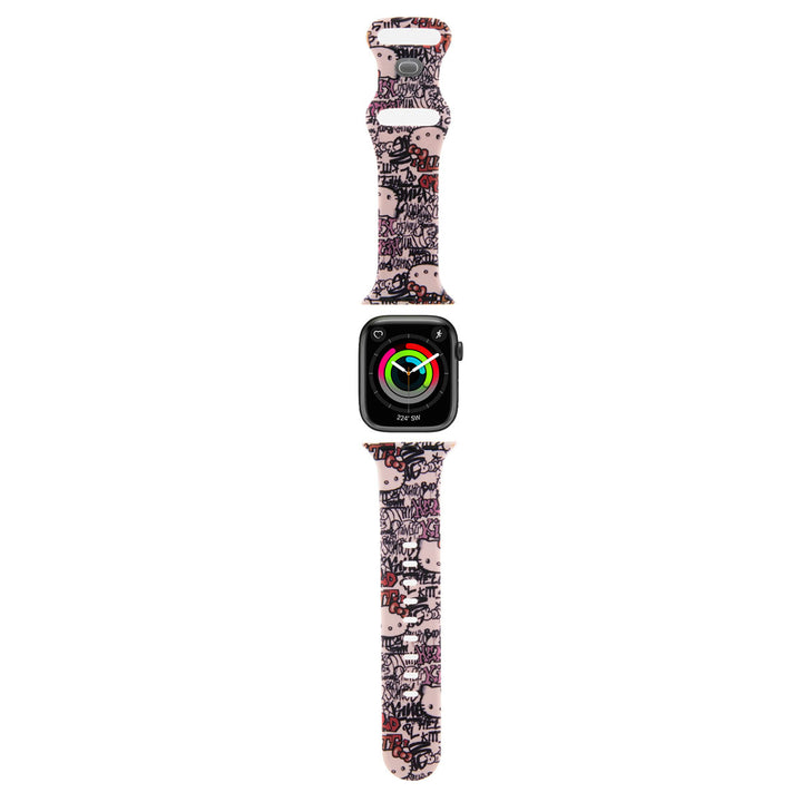 Hello Kitty Apple Watch Straps Tags Graffiti - Pink-Horlogebandjes-Ilumina Benelux