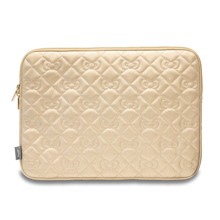 Hello Kitty Quilted Bows Laptophoes voor 14 inch apparaten - goud-Laptopcover-Ilumina Benelux