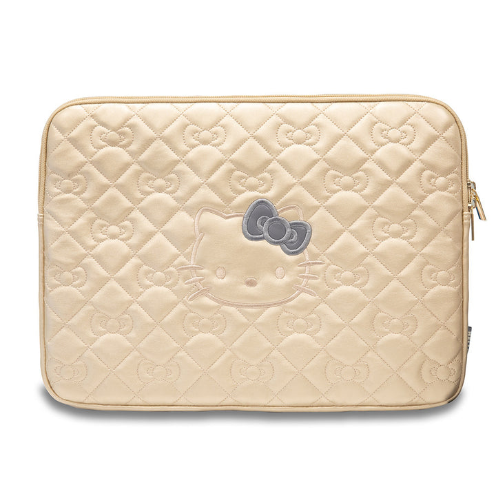 Hello Kitty Quilted Bows Laptophoes voor 14 inch apparaten - goud-Laptopcover-Ilumina Benelux