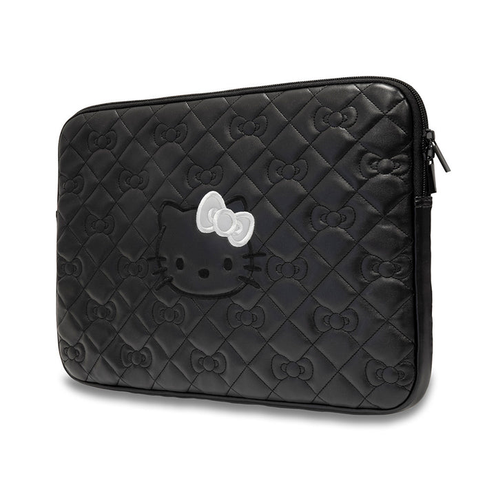 Hello Kitty Quilted Bows Laptophoes voor 14 inch apparaten - zwart-Laptopcover-Ilumina Benelux