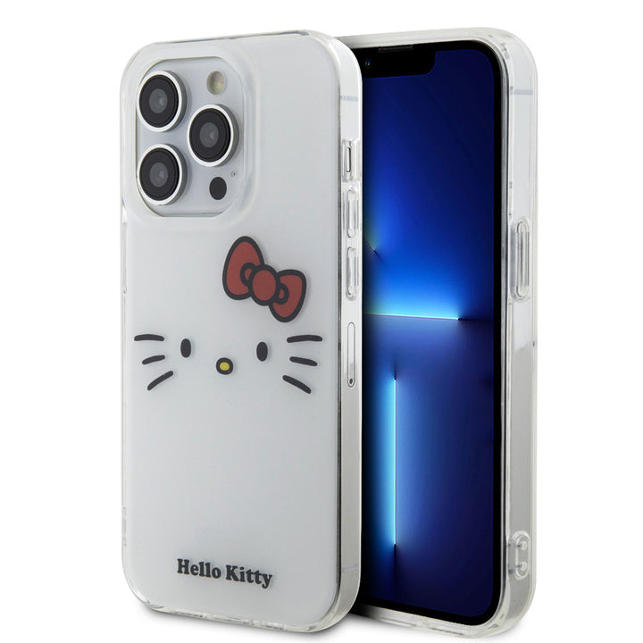 Hello Kitty iPhone 14 Pro Max TPU Back Cover hoesje - Kitty Face - Wit-Hoesjes-Ilumina Benelux