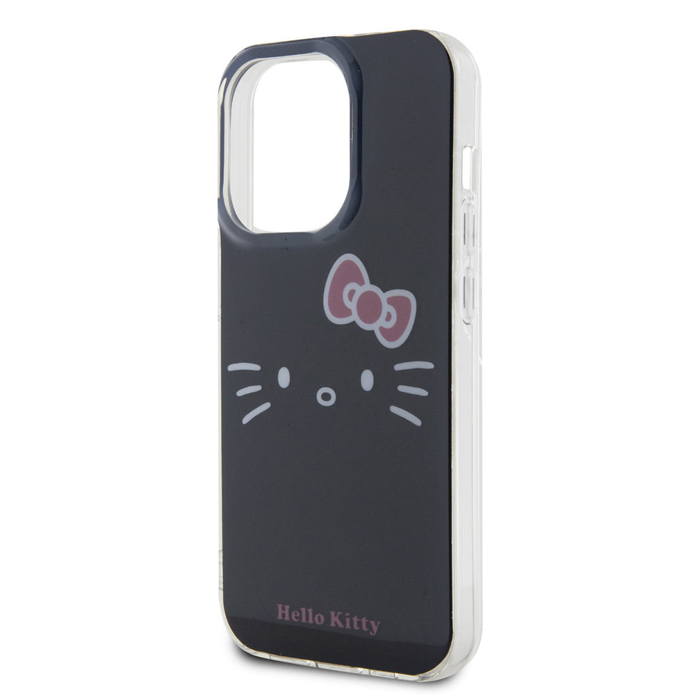 Hello Kitty iPhone 14 Pro TPU Back Cover hoesje - Kitty Face - Zwart-Hoesjes-Ilumina Benelux