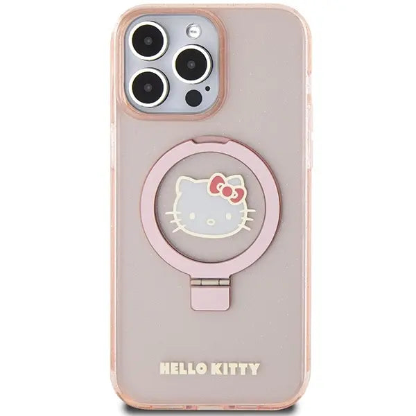 Hello Kitty iPhone 15 Pro Max Backcover hoesje Magsafe glitter - Roze-Hoesjes-Ilumina Benelux
