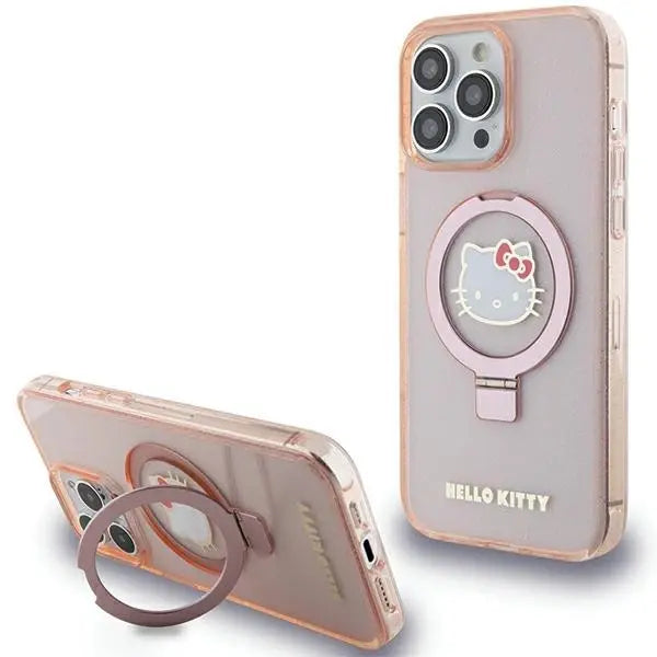 Hello Kitty iPhone 15 Pro Max Backcover hoesje Magsafe glitter - Roze-Hoesjes-Ilumina Benelux