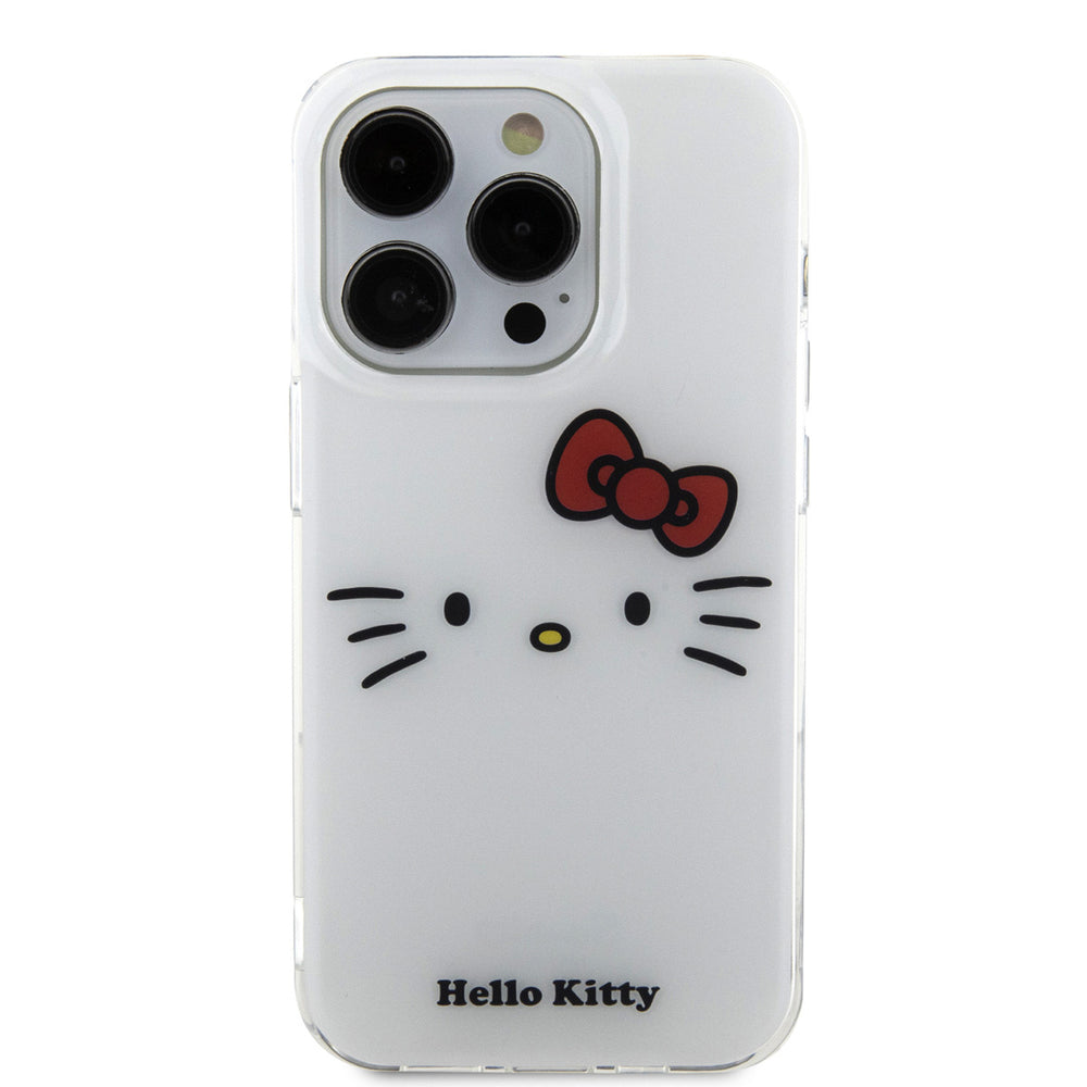 Hello Kitty iPhone 15 Pro Max TPU Back Cover hoesje - Kitty Face - Wit-Hoesjes-Ilumina Benelux