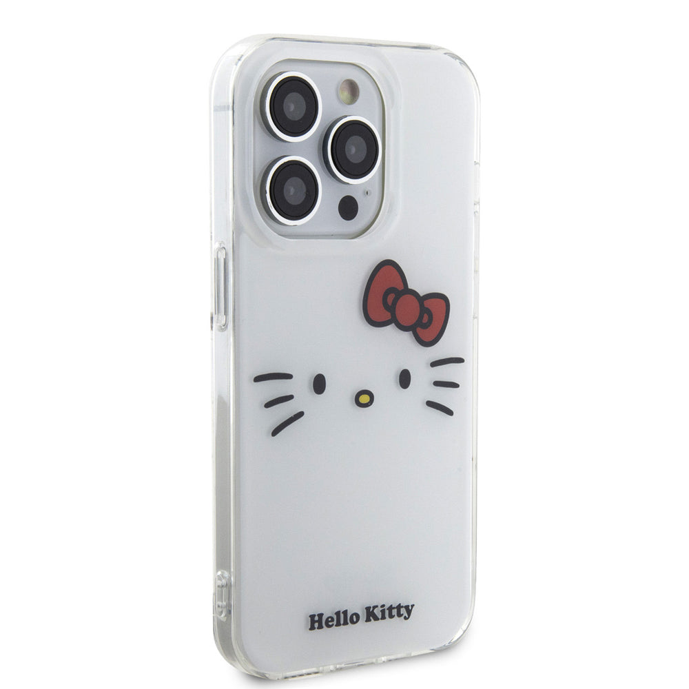 Hello Kitty iPhone 15 Pro Max TPU Back Cover hoesje - Kitty Face - Wit-Hoesjes-Ilumina Benelux