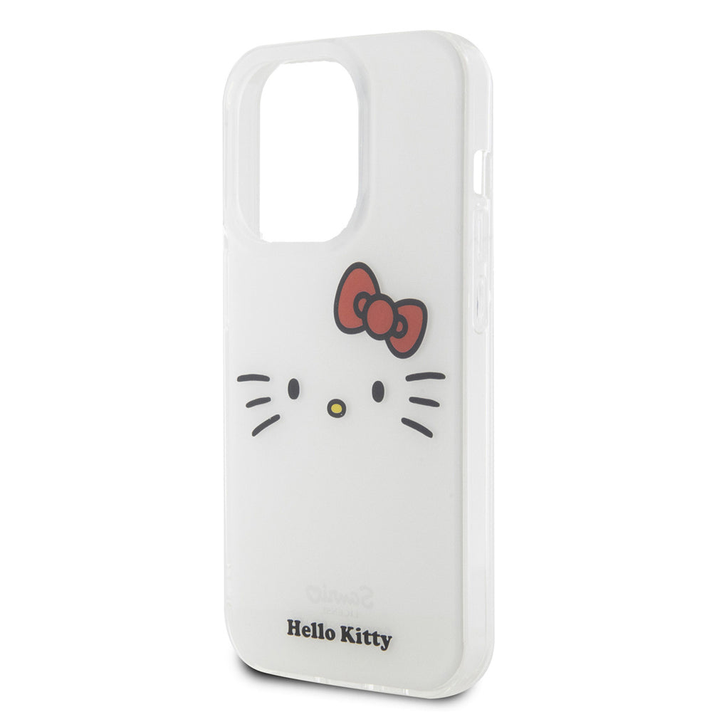 Hello Kitty iPhone 15 Pro Max TPU Back Cover hoesje - Kitty Face - Wit-Hoesjes-Ilumina Benelux