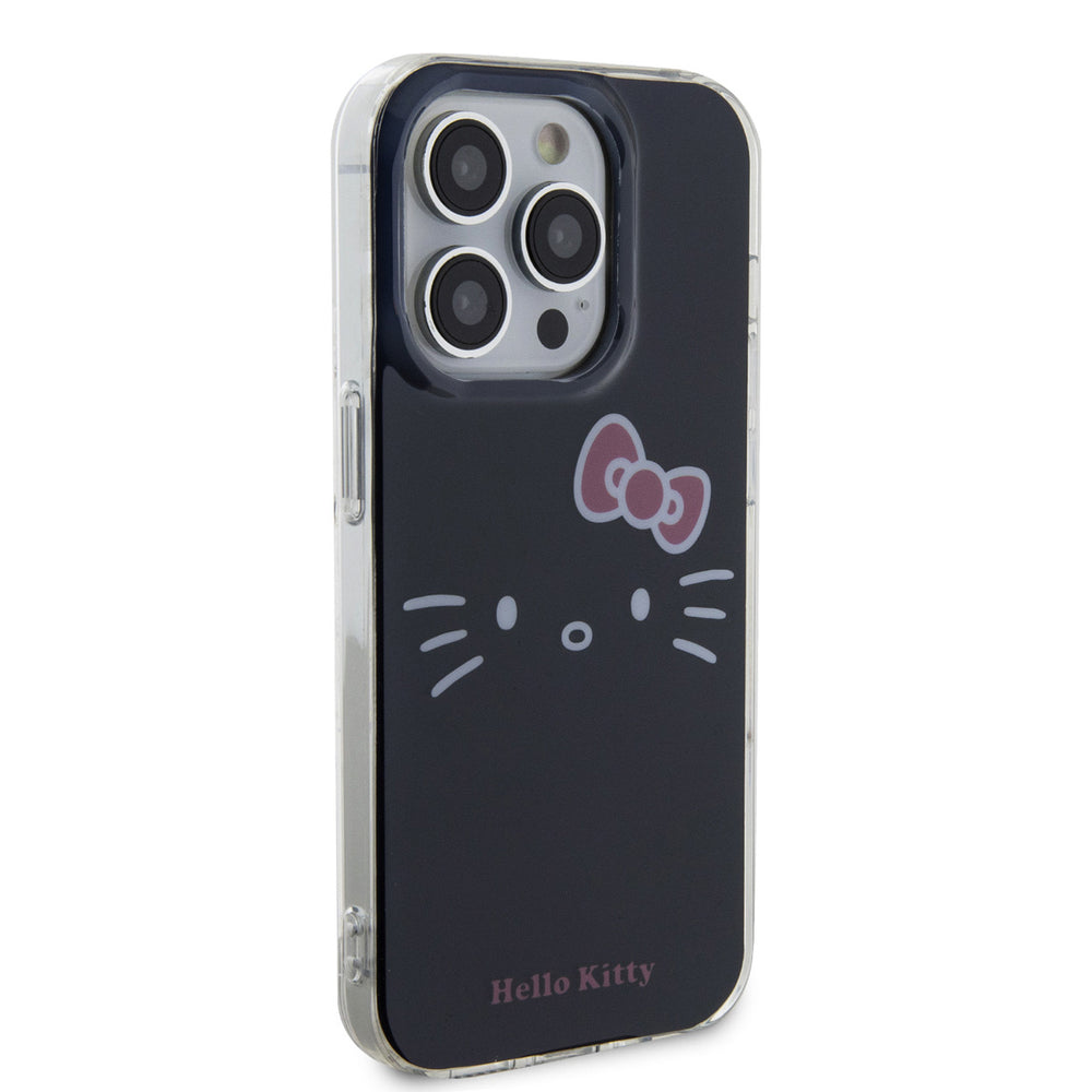 Hello Kitty iPhone 15 Pro Max TPU Back Cover hoesje - Kitty Face - Zwart-Hoesjes-Ilumina Benelux