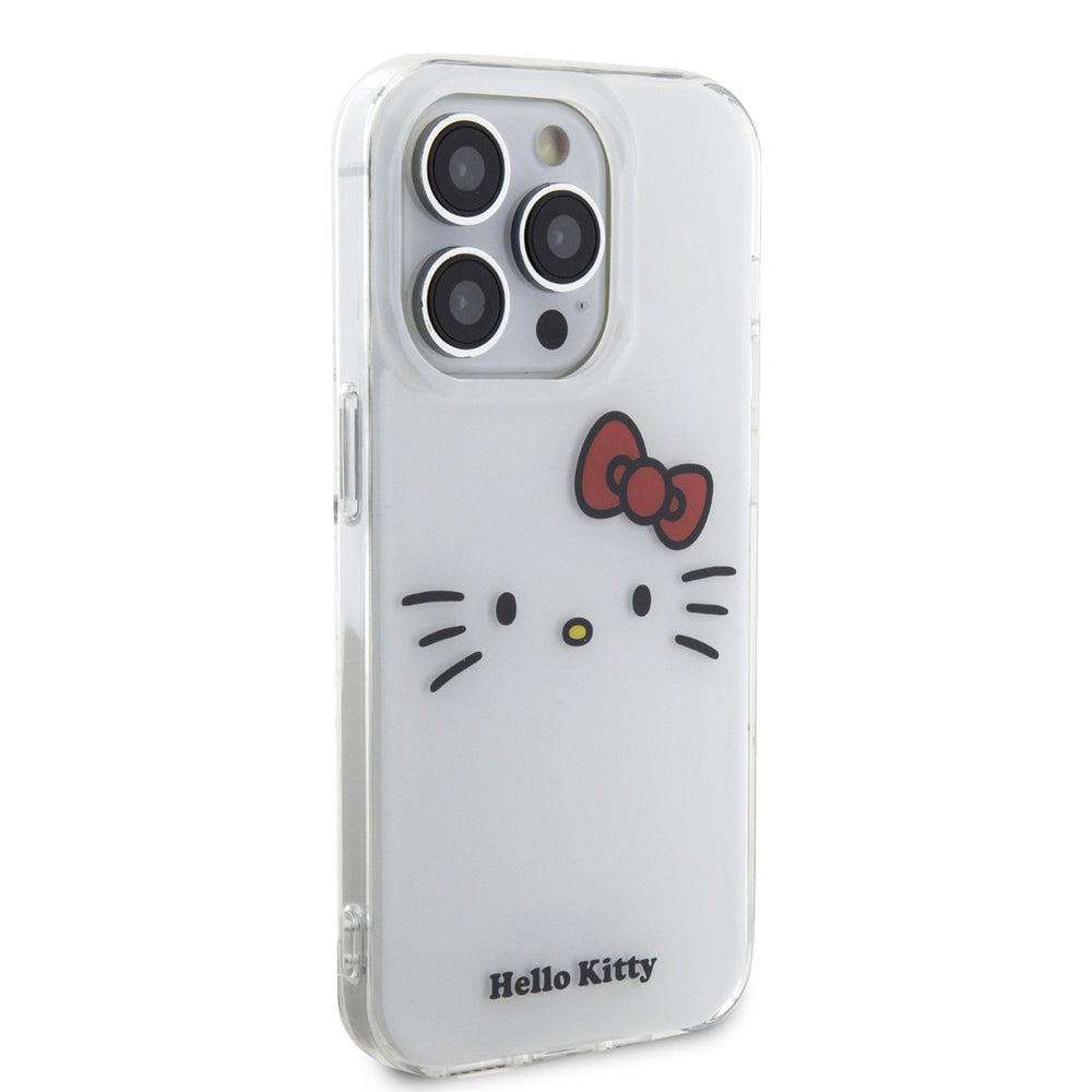 Hello Kitty iPhone 15 Pro TPU Back Cover hoesje - Kitty Face - Wit-Hoesjes-Ilumina Benelux