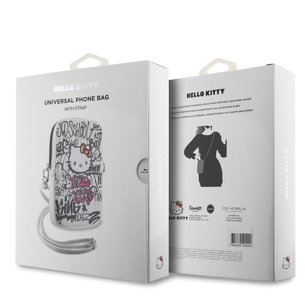 Hello Kitty universele telefoontas - Kitty head graffiti-Hoesjes-Ilumina Benelux